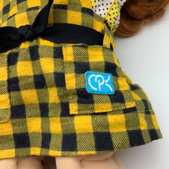 Vintage Cabbage Patch Kids Red Head & Blue Eyed Girl Original Plaid Outfit - Picture 6 of 16